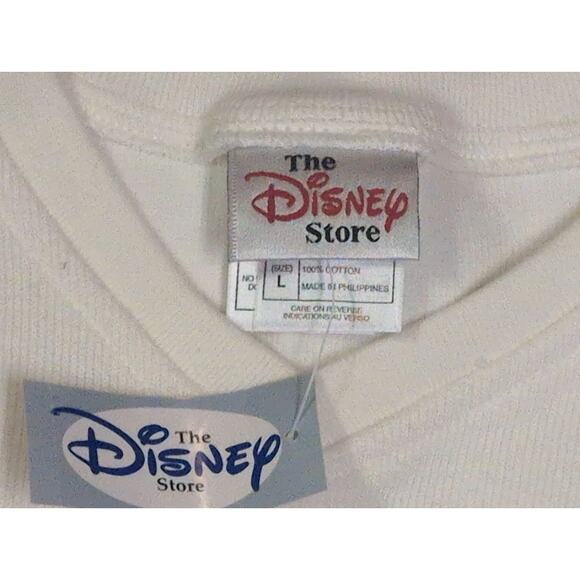 Vintage 90s Women L Disney 101 Dalmatians Paw Print Sweater Pullover V-Neck NOS - Picture 5 of 11